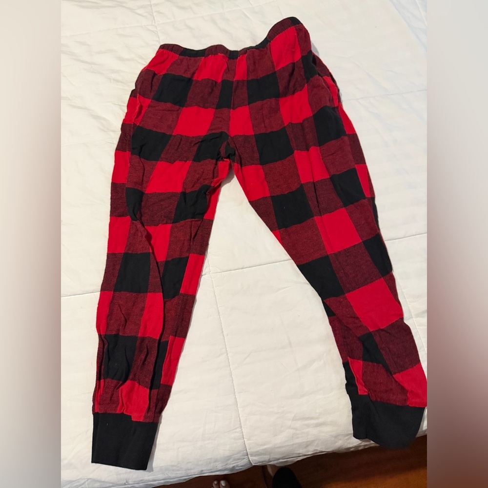 Old Navy Red and Black Plaid Lounge Pants